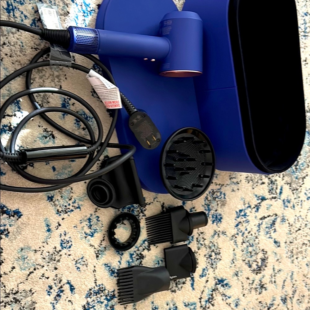 Dyson Blue Hair Dryer with Accessories